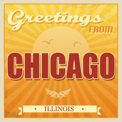 Vintage Chicago, Illinois poster