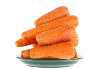 ripe carrot on a white background