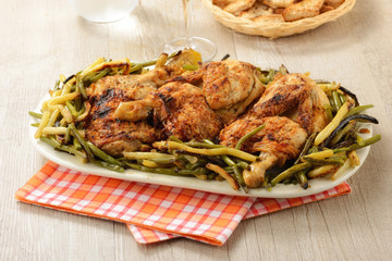 Pollo arrosto con verdure