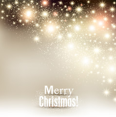 Elegant Christmas background with snowflakes and place for text.
