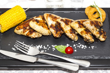 chicken wings are grilled Spicy