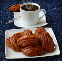 Homemade marshmallows and a cup of fragrant, fresh coffee