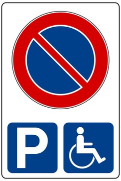 DIVIETO DI SOSTA PARCHEGGIO PER DISABILI