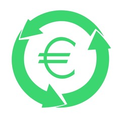 Euro dans un symbole recyclage