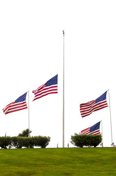 American Flags at Half Mast