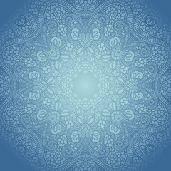 Vector ornamental round lace