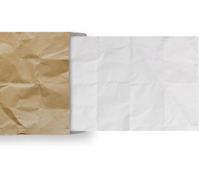 crumpled paper from recycle envelope  background
