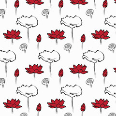 Lotus Seamless Pattern