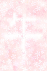 午　桜　背景　年賀状