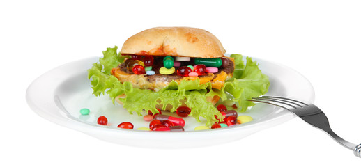 Conceptual image for nutritional care:assorted vitamins and