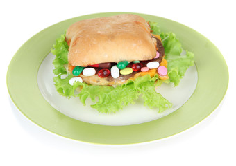 Conceptual image for nutritional care:assorted vitamins and