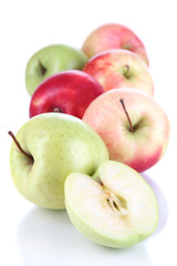Sweet apples isolated on white