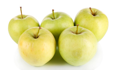 Juicy apples isolated on white