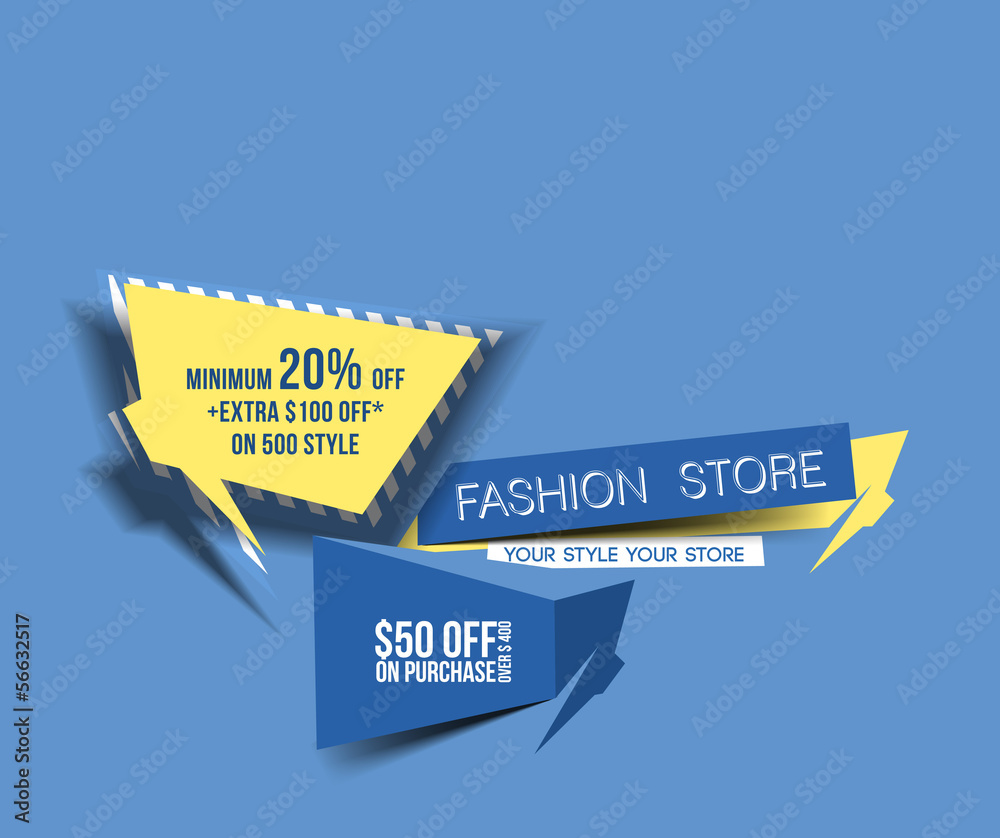 Canvas Prints abstract vector discount banner design template