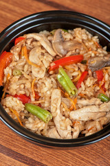 Rice chicken vegetable