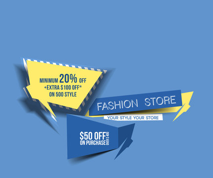 Abstract Vector Discount Banner Design template