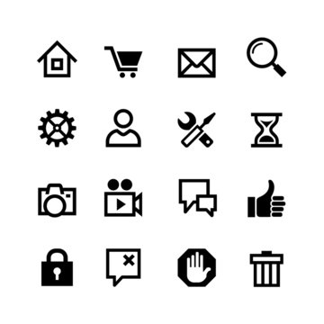 Set 16 basic icons