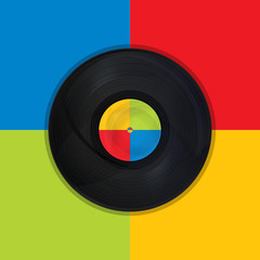 Vintage record Pop Art