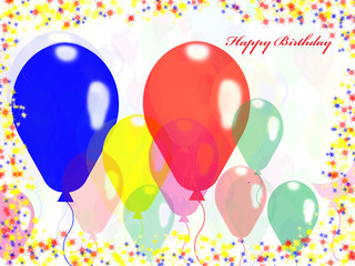 Holiday's background with balloons