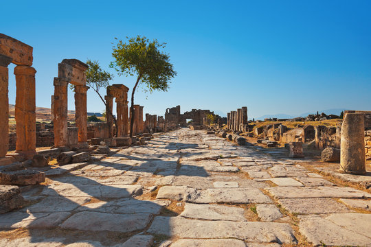 Old ruins at Pamukkale Turkey