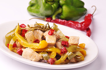 pollo peperoni e peperoncino