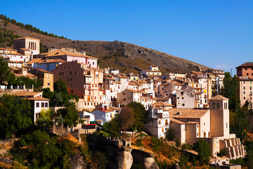 Picturesque view with residence houses in Cuenca