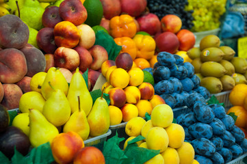 A lot of fresh fruits for sale