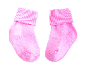 Baby socks on white