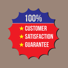 100% customer satisfaction guarantee, vector format