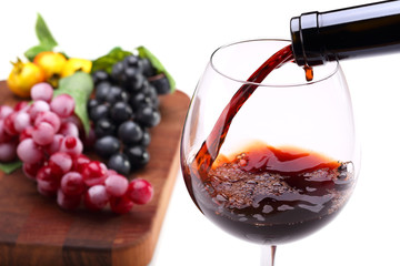 Red wine and fruits