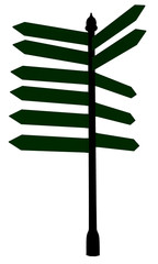 Blank green road sign