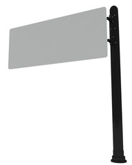 Blank road sign