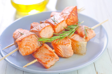 salmon kebab