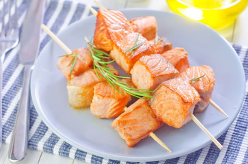 salmon kebab