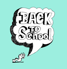 cartoon back to school kids education objects