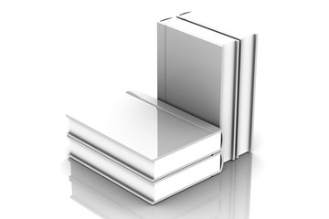 white book on white background