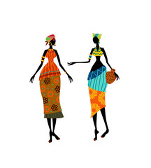 Beautiful African woman in traditional costume