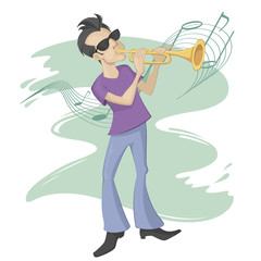 trumpet player © dvoriankin