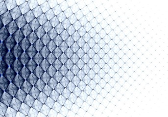 Obraz premium Abstract digital fractal blue art on perspective