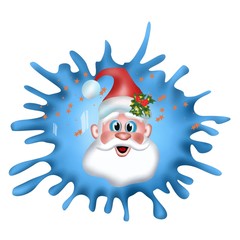 babbo natale splash blu