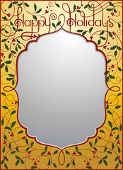 Happy Holidays background in gold color