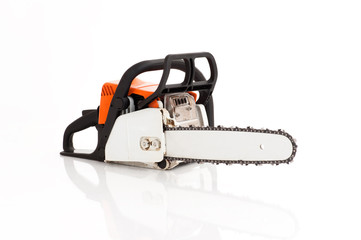 Fototapeta premium chainsaw isolated on white background