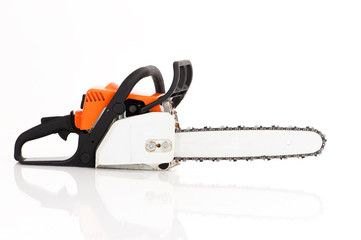 chainsaw isolated on white background