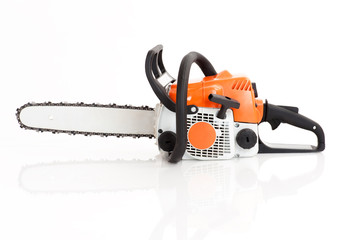 chainsaw isolated on white background