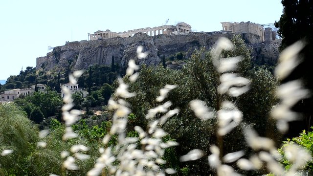 Acropolis Athens Greece on a windy day