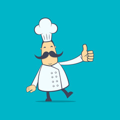 chef in various poses for use in advertising, presentations,