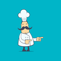 chef in various poses for use in advertising, presentations,