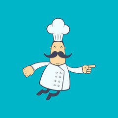 chef in various poses for use in advertising, presentations,