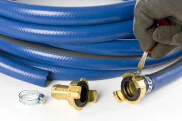 Gartenschlauch und Schnellkupplung