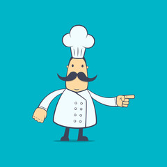 chef in various poses for use in advertising, presentations,